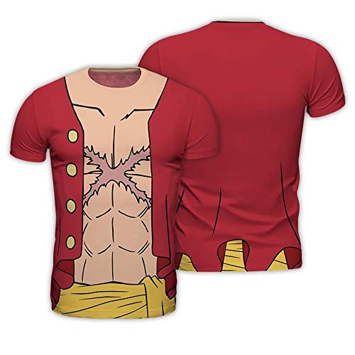 ABYSTYLE - One Piece - Replica T-Shirt - Luffy New World - Rosso - Uomo (M)