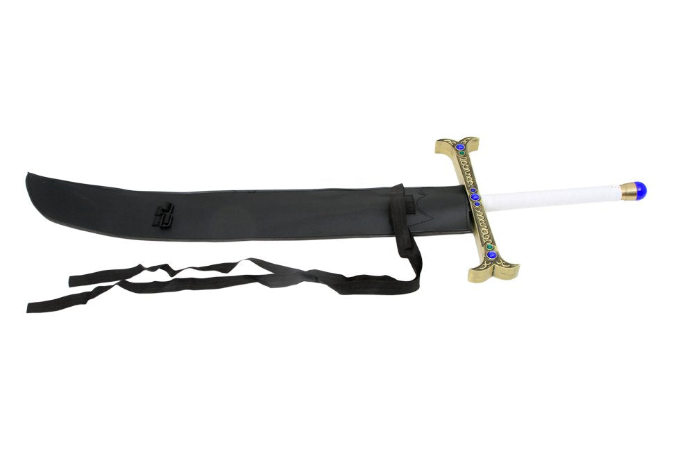 Dream2reality Cosplay One Piece Hawk-Eyes Shichibukai Mihawk The Black Blade straight version Medium Carbon Steel Sword