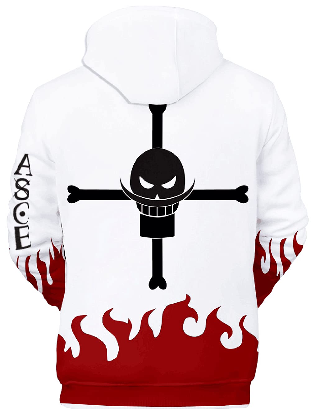 YIMIAO Donna Anime One Piece Felpe con Cappuccio Uomo 3D Felpe Casual Stampa Hoodie Luffy Ace Autunno Invernali Pullover(M)