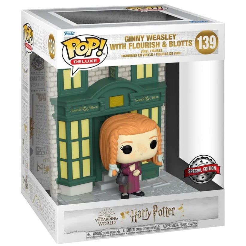 POP! Deluxe Harry Potter 139 Ginny Weasley with Flourish & Blotts (Special Edition), Multicolore