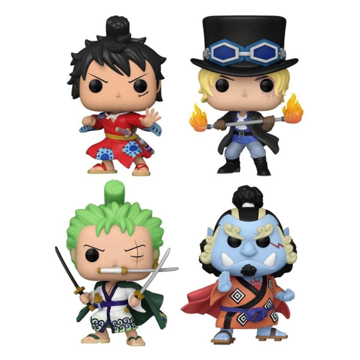 Funko Pop! Animation: One Piece - Monkey D. Luffy - 4 Pack - Si Illumina Al Buio- Figura in Vinile da Collezione - Idea Regalo - Merchandising Ufficiale - Giocattoli per Bambini e Adulti
