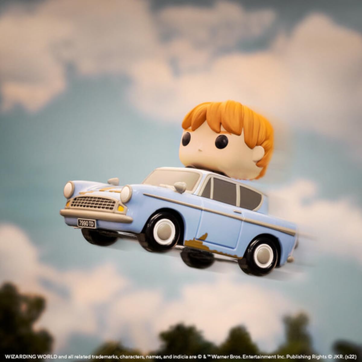 Funko Pop! Ride Super Deluxe: Harry Potter Chamber Of Secrets 20th - Ron Weasley With Car- Figura in Vinile da Collezione - Idea Regalo - Merchandising Ufficiale - Movies Fans