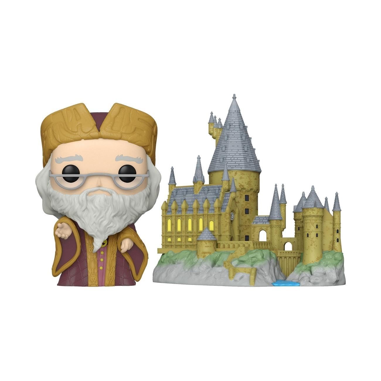 Funko Pop! Town: HP Anniversary - Albus Dumbledore With Hogwarts - Albus Silente - Harry Potter- Figura in Vinile da Collezione - Idea Regalo - Merchandising Ufficiale - Movies Fans