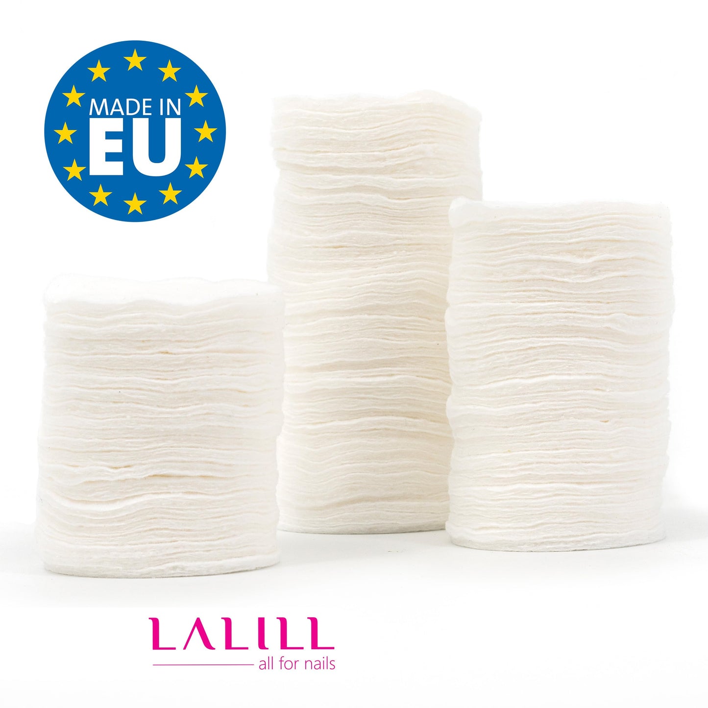 LALILL Cuscinetti di cotone in cotone, 600 pezzi, senza pelucchi, pulizia efficace del viso, adatti per pelli sensibili, in sacchetto