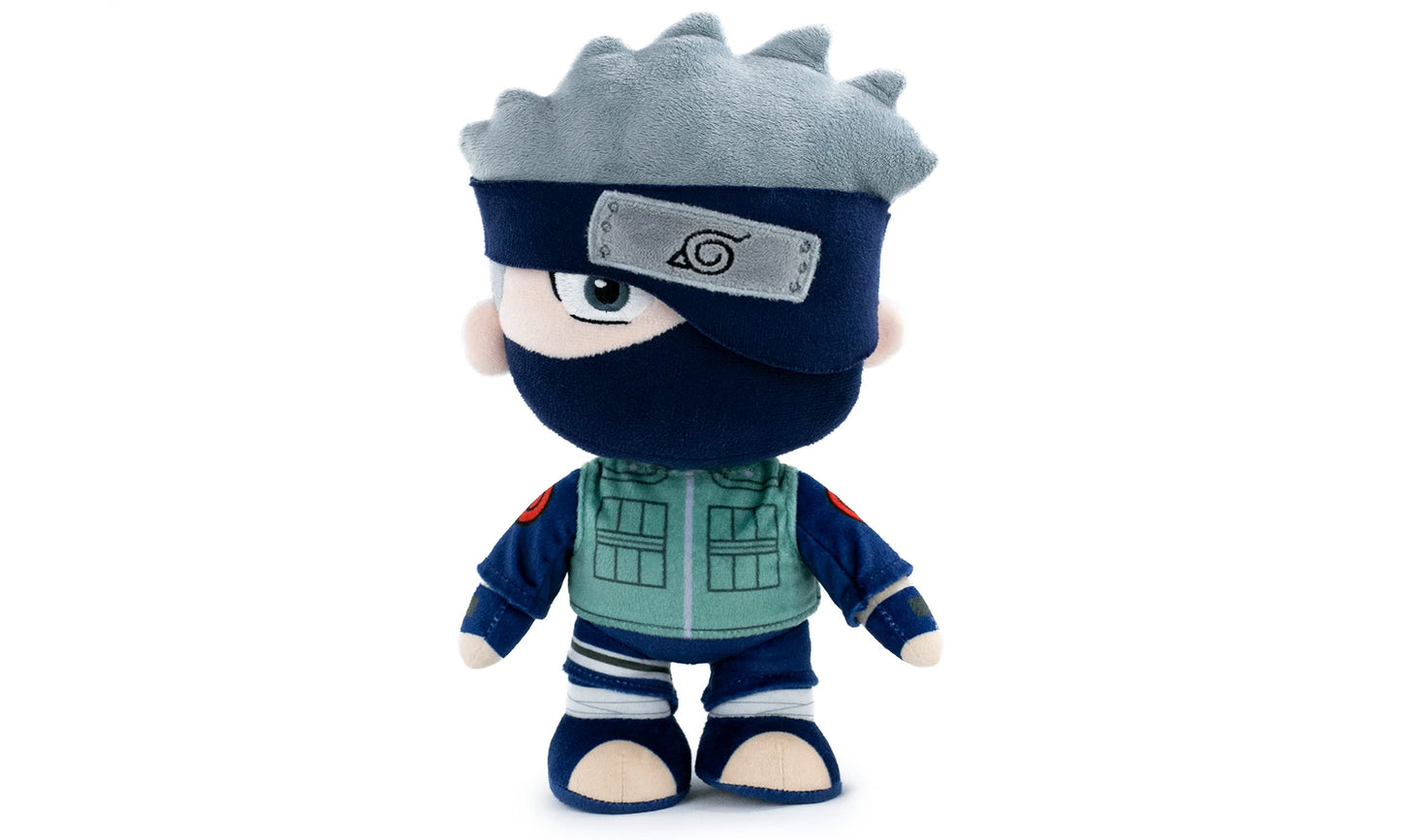 Peluche dei Personaggi di Naruto 25cm - Naruto, Kakashi, Sasuke, Kurama, Naruto Six Path - Edizione da Collezione - Qualità Super Soft (25cm con Display, Kakashi)