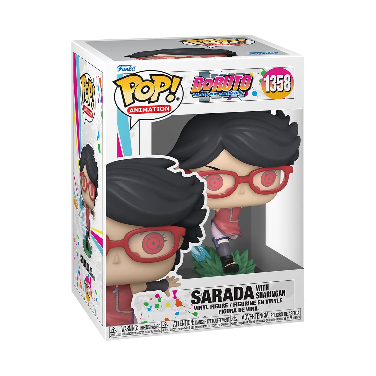 Funko Pop! Animation: Boruto - Sarada Uchiha With Sharingan - Boruto: Naruto Next Generations - Figura in Vinile da Collezione - Idea Regalo - Merchandising Ufficiale - Anime Fans
