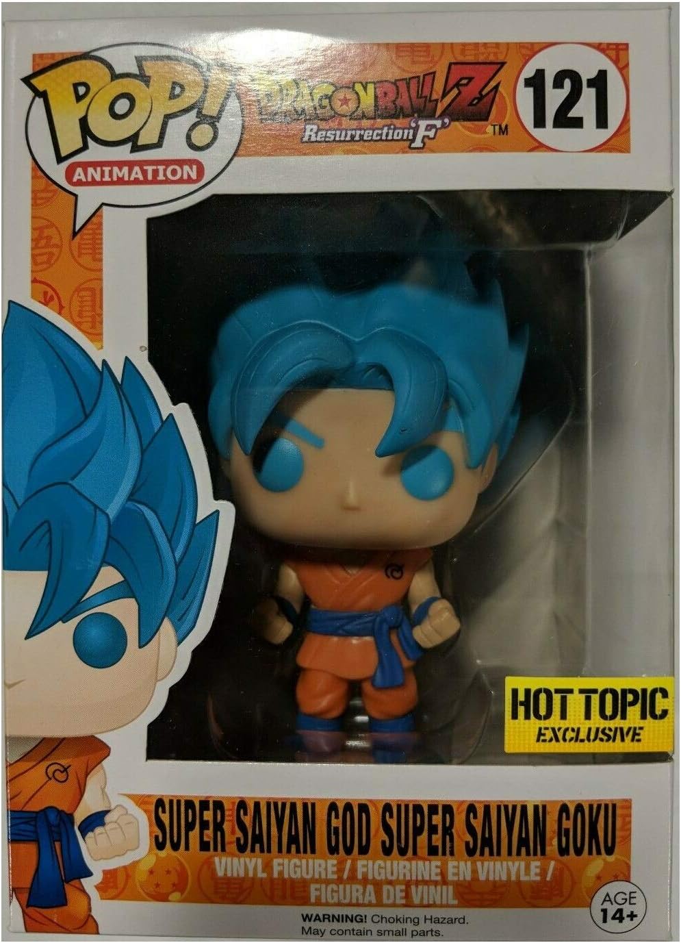 Funko Pop! Dragonball Z Super Saiyan Blue God Goku Hot Topic Exclusive Vinyl Figure