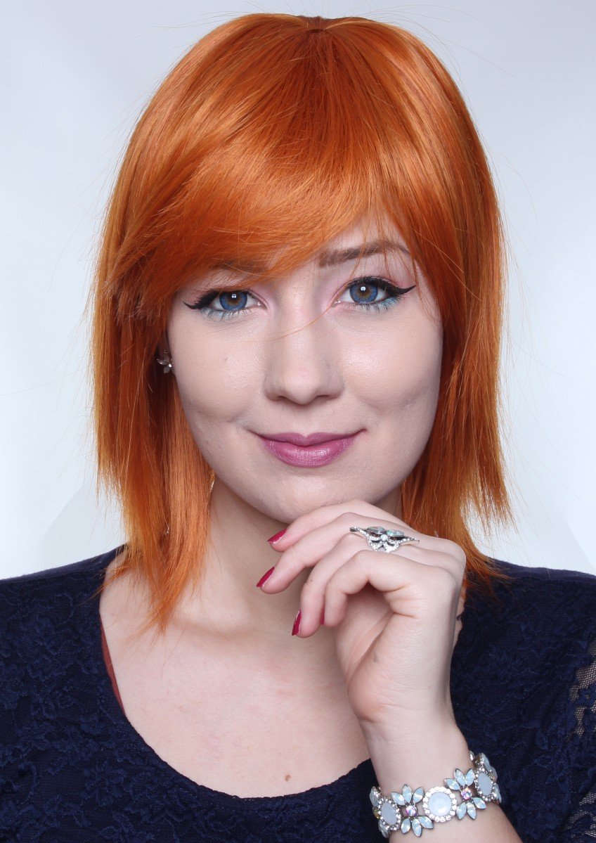 Prettyland - C352 Parrucca 40cm Colore Rosso Arancione One Piece Nami