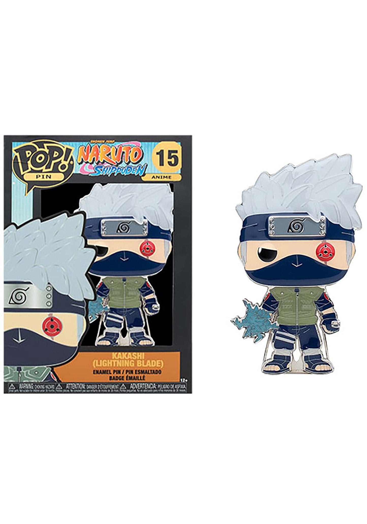 Loungefly Funko POP! Enamel Pins: Naruto - Kakashi Hatake - Spilla da Collezione Carina - per gli Zaini & Borse - Idea Regalo - Merchandising Ufficiale - Anime Fans