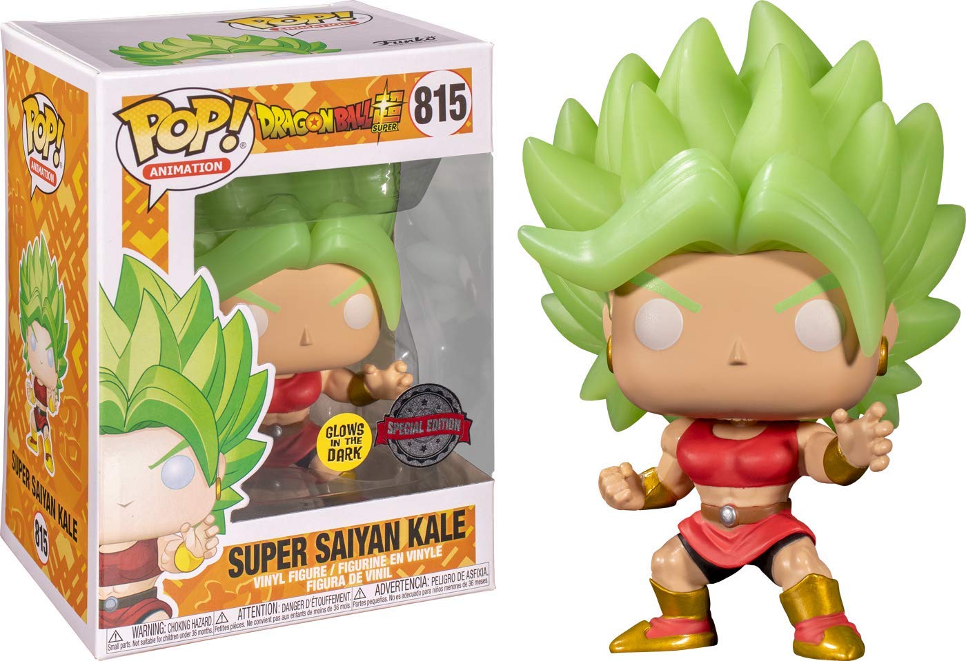 POP Funko Dragon Ball Super 815- Super Saiyan Kale Glow in The Dark Special Edition