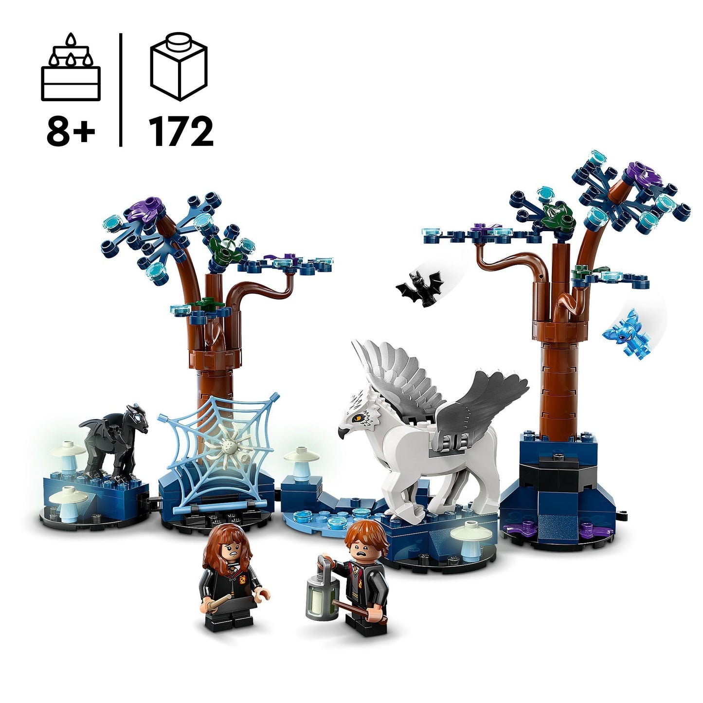 LEGO Harry Potter Foresta Proibita: Creature Magiche, Set con Animali Giocattolo Fantasy, Gioco per Bambini e Bambine da 8 Anni in su con 2 Minifigure, Fierobecco e Thestral, Idea Regalo 76432
