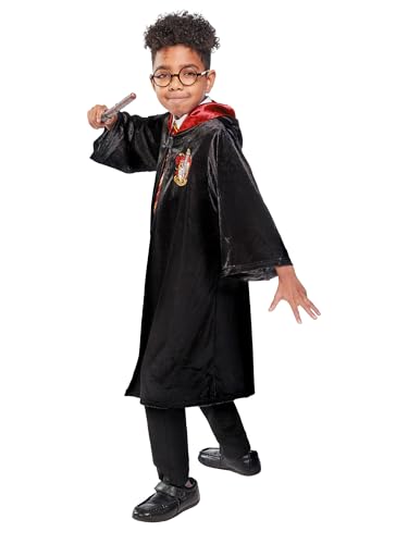 Rubies Costume Harry Potter Deluxe per Bambino e Bambina, Licenza Ufficial, Tunica con Cappuccio, Unisex, Gryffindor