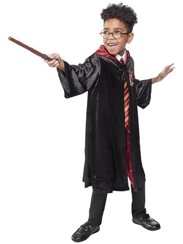 Rubies Costume Harry Potter Deluxe per Bambino e Bambina, Licenza Ufficial, Tunica con Cappuccio, Unisex, Gryffindor
