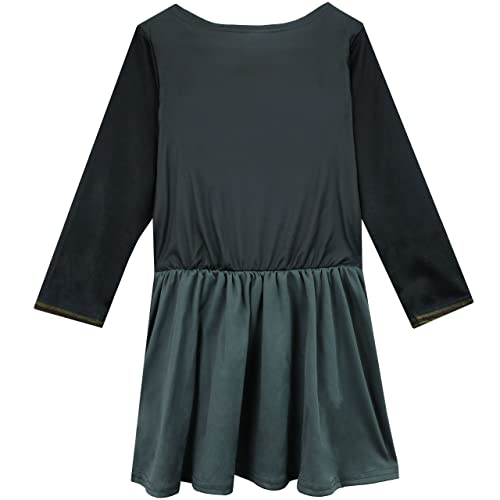 Harry Potter Costume Hermione Ragazze con bacchetta e parrucca Nero 5-6 Anni