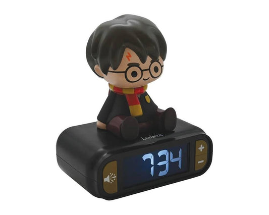 Lexibook-RL800HP Lexibook-Sveglia Digitale Luce Notturna Snooze, Orologio per Bambini, Harry Potter Luminoso, Colore Nero, Batterie Non Incluse
