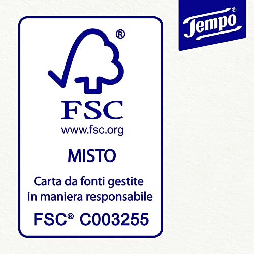 Tempo Scatola di Fazzoletti di Carta, 8 Scatole x 120 Fazzolettini, 3 Veli, Biodegradabili, Family Box Il Potere della Gentilezza