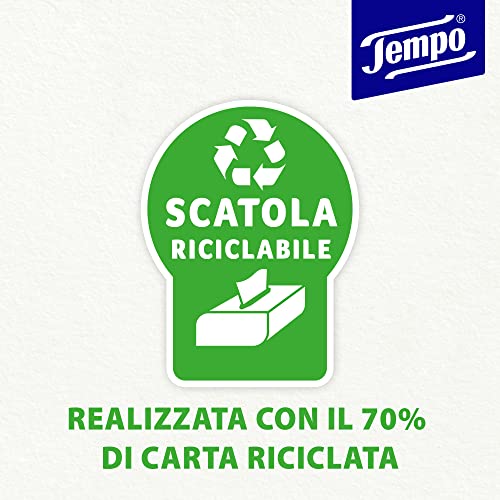 Tempo Scatola di Fazzoletti di Carta, 8 Scatole x 120 Fazzolettini, 3 Veli, Biodegradabili, Family Box Il Potere della Gentilezza