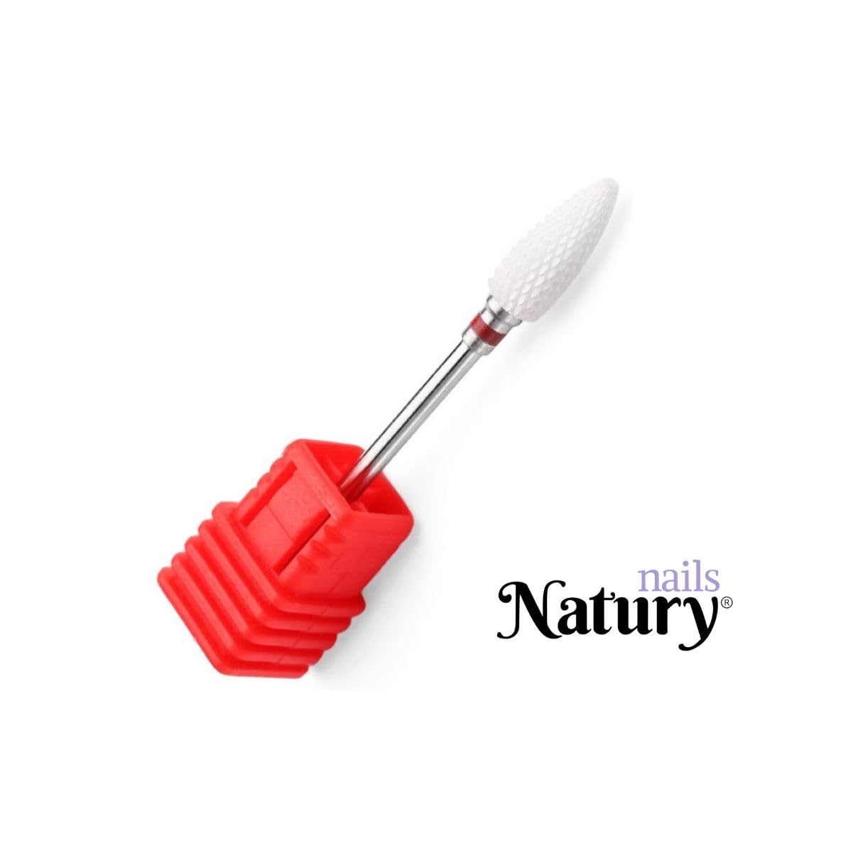 Punta da trapano in ceramica Natury Nails per tornio. Manicure, pedicure, smalto per unghie, unghie acriliche e unghie in gel. Tornio Bit (Grana Fine))