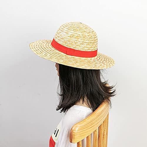 Cappello di Paglia One Piece - Cartoon Giapponese Cosplay The Monkey D. Luffy Rubber - Taglia Unica Unisex