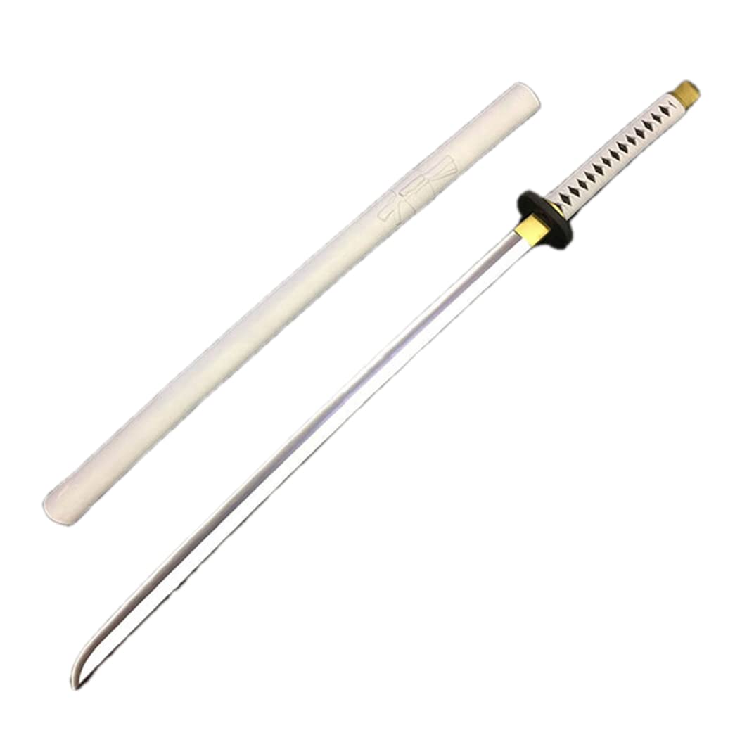 damdos Halloween Prop for Weapon Cosplay Sword Roronoaa Zoro PU Rubber Samuraiay Swords Birthdays Gifts (White)