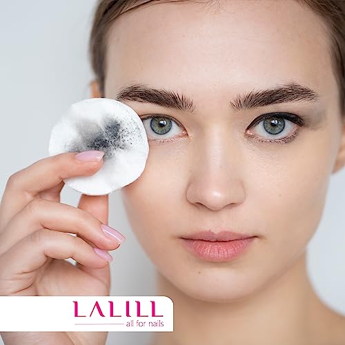 LALILL Cuscinetti di cotone in cotone, 600 pezzi, senza pelucchi, pulizia efficace del viso, adatti per pelli sensibili, in sacchetto