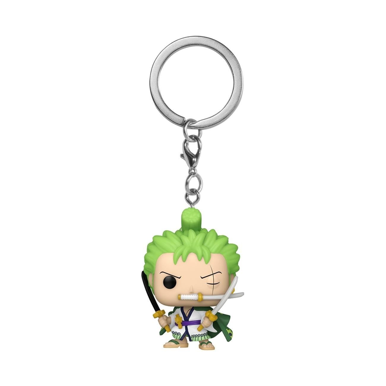 Funko Pop! Keychain: One Piece - Roronoa Zoro- Mini Figura in Vinile da Collezione Novità Portachiavi - Riempitivi per Calze - Idea Regalo - Merchandising Ufficiale - Anime Fans - Minifigure