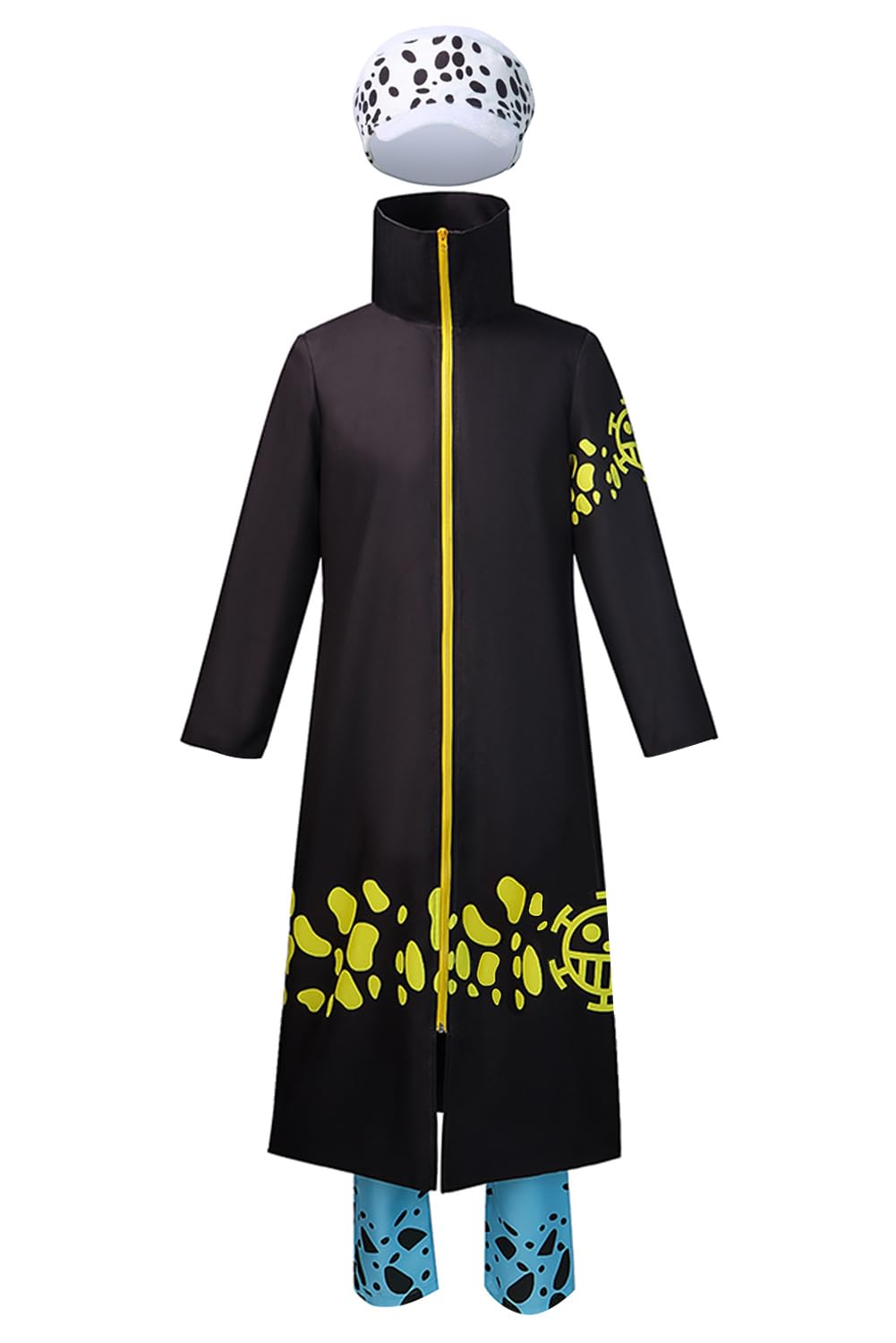 Alleyon Law Cosplay Costume Anime Mantello Law Cappotto per Carnevale Halloween
