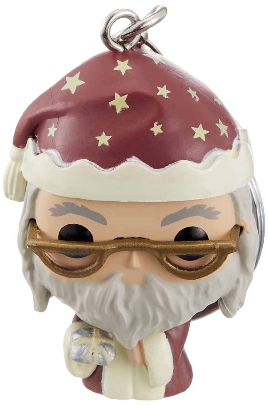 Funko Pop! Keychain: Harry Potter Holiday - Albus Dumbledore 1 - Albus Silente- Mini Figura in Vinile da Collezione novità Portachiavi - Riempitivi per Calze - Idea Regalo - Movies Fans