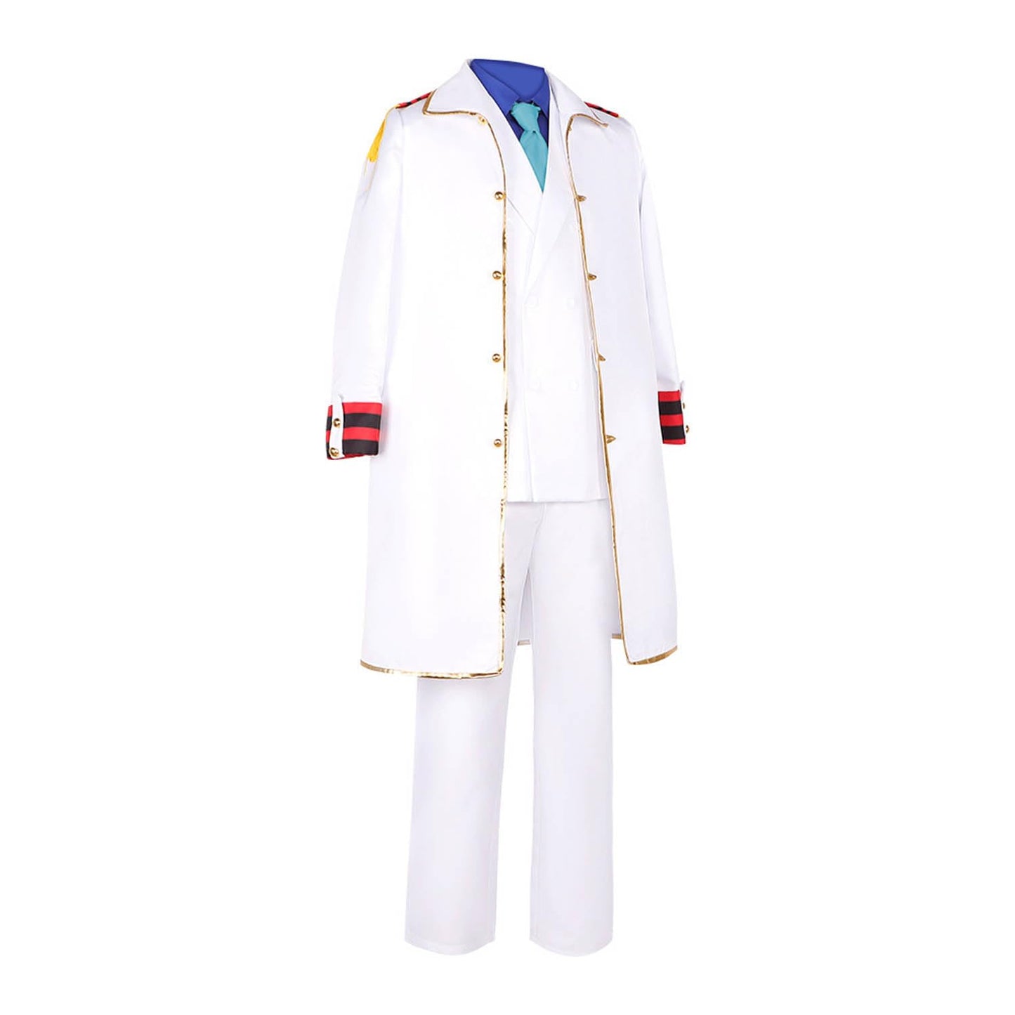 bbganlian Anime One Piece Monkey D Garp Cosplay Costume Vestito Portgas D Ace Gioco di Ruolo Uniforme Mantello Set Completo Halloween Carnevale Festa Dress Up Suit per Uomini (S)