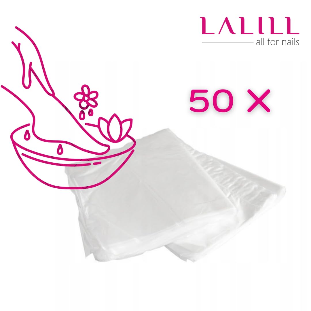 LALILL Sacchetti per pediluvio monouso 50 pezzi - Pedicure igienico - Protezioni per pediluvio - Sacchetti adatti per spa, podologia
