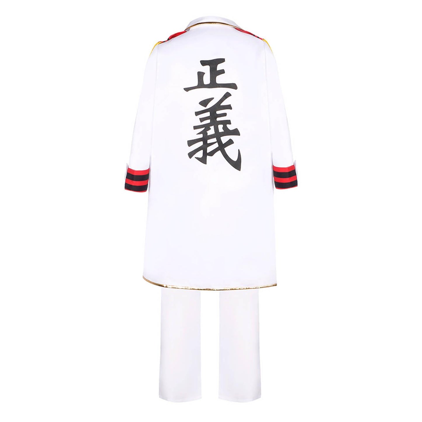 bbganlian Anime One Piece Monkey D Garp Cosplay Costume Vestito Portgas D Ace Gioco di Ruolo Uniforme Mantello Set Completo Halloween Carnevale Festa Dress Up Suit per Uomini (S)