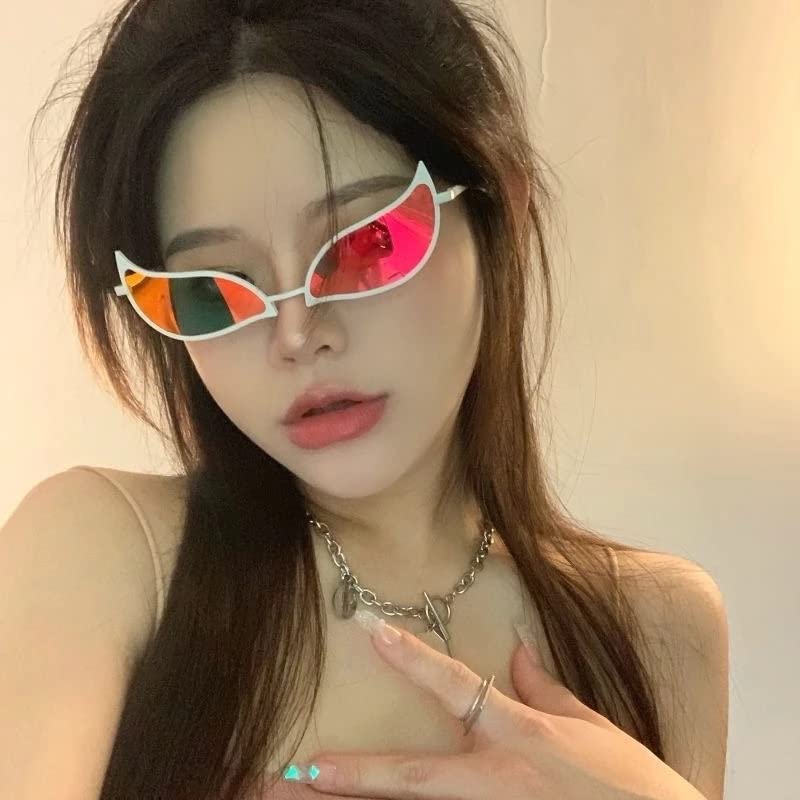 ZQD Unisex Occhiali da Sole One Piece Doflamingo Anime Cosplay Creativa Occhiali da Sole in Metallo per Party Festival Performance Cosplay Halloween Bar