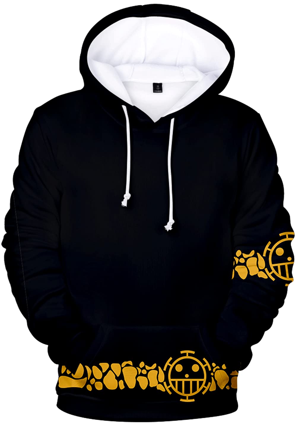 YIMIAO Donna Anime One Piece Felpe con Cappuccio Uomo 3D Felpe Casual Stampa Hoodie Luffy Ace Autunno Invernali Pullover(M)