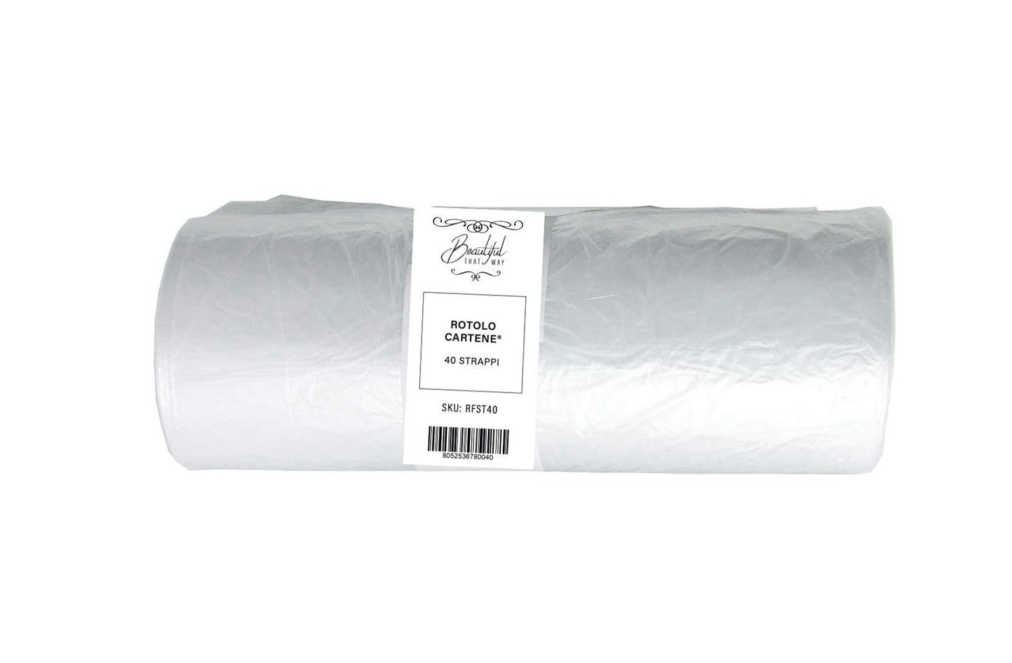 Rotolo Fogli in vero Cartene® Telo Fogli Pretagliati Beautiful That Way Strappi Professionale per Estetica 40 strappi cm 180x200