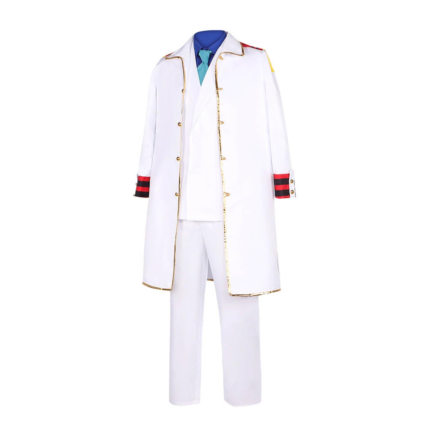 bbganlian Anime One Piece Monkey D Garp Cosplay Costume Vestito Portgas D Ace Gioco di Ruolo Uniforme Mantello Set Completo Halloween Carnevale Festa Dress Up Suit per Uomini (S)