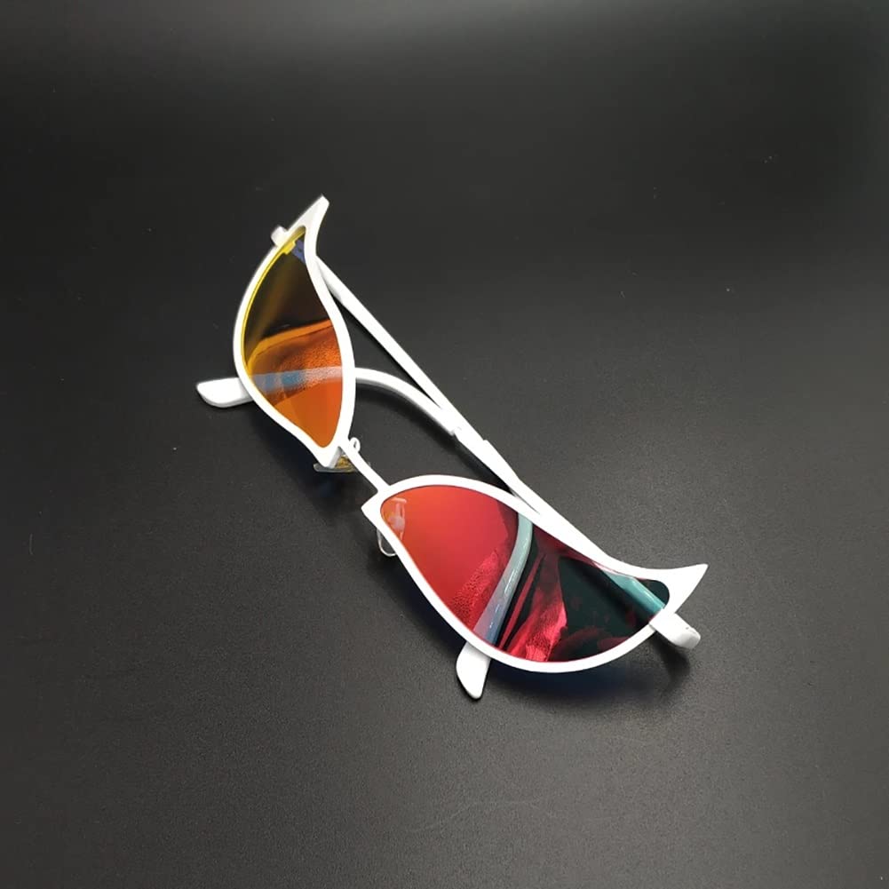 ZQD Unisex Occhiali da Sole One Piece Doflamingo Anime Cosplay Creativa Occhiali da Sole in Metallo per Party Festival Performance Cosplay Halloween Bar