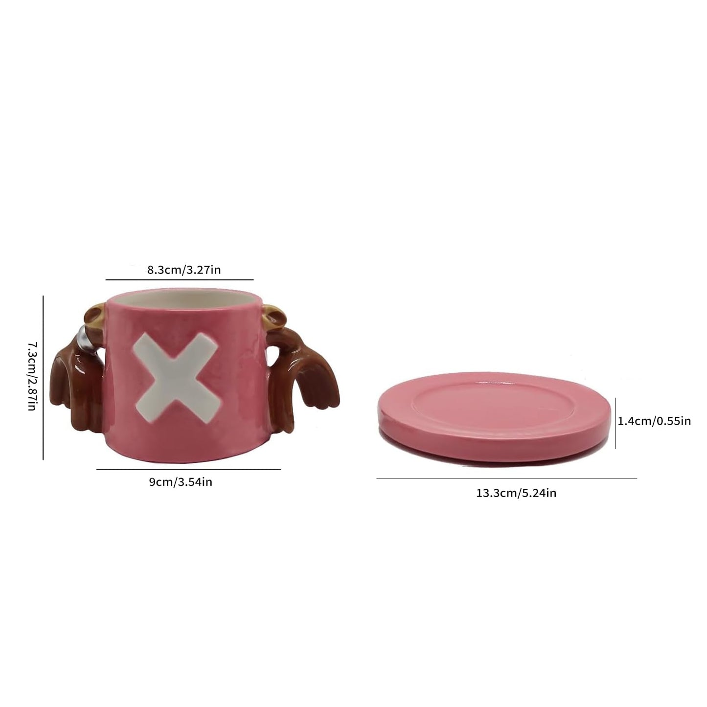 FINDAMAZE One Piece Anime Tazza,Chopper's Hat Tazza da Caffè in Ceramica Mug,Regalo Anime,Regalo per Natale, Compleanno, Anniversario (Chopper)