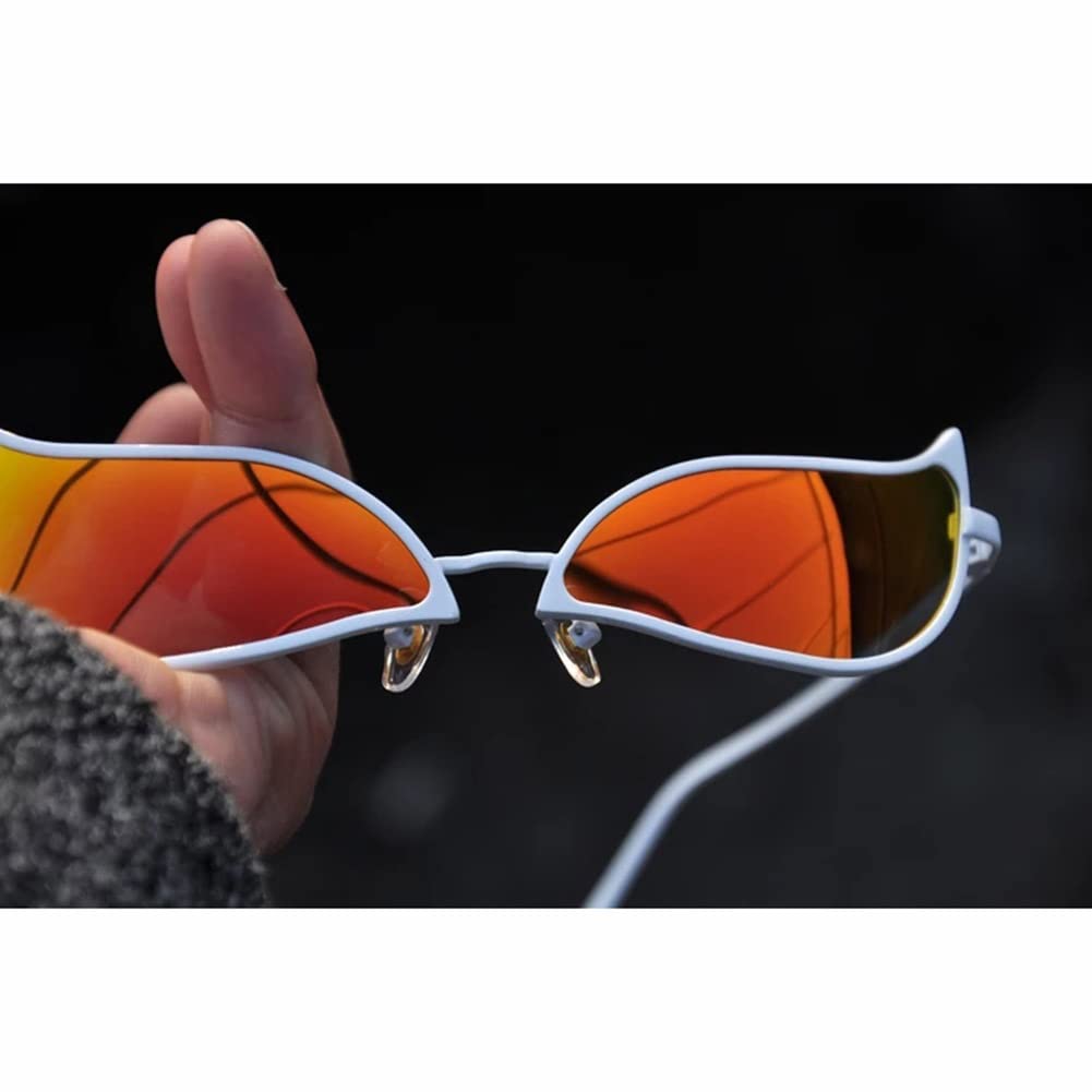 ZQD Unisex Occhiali da Sole One Piece Doflamingo Anime Cosplay Creativa Occhiali da Sole in Metallo per Party Festival Performance Cosplay Halloween Bar