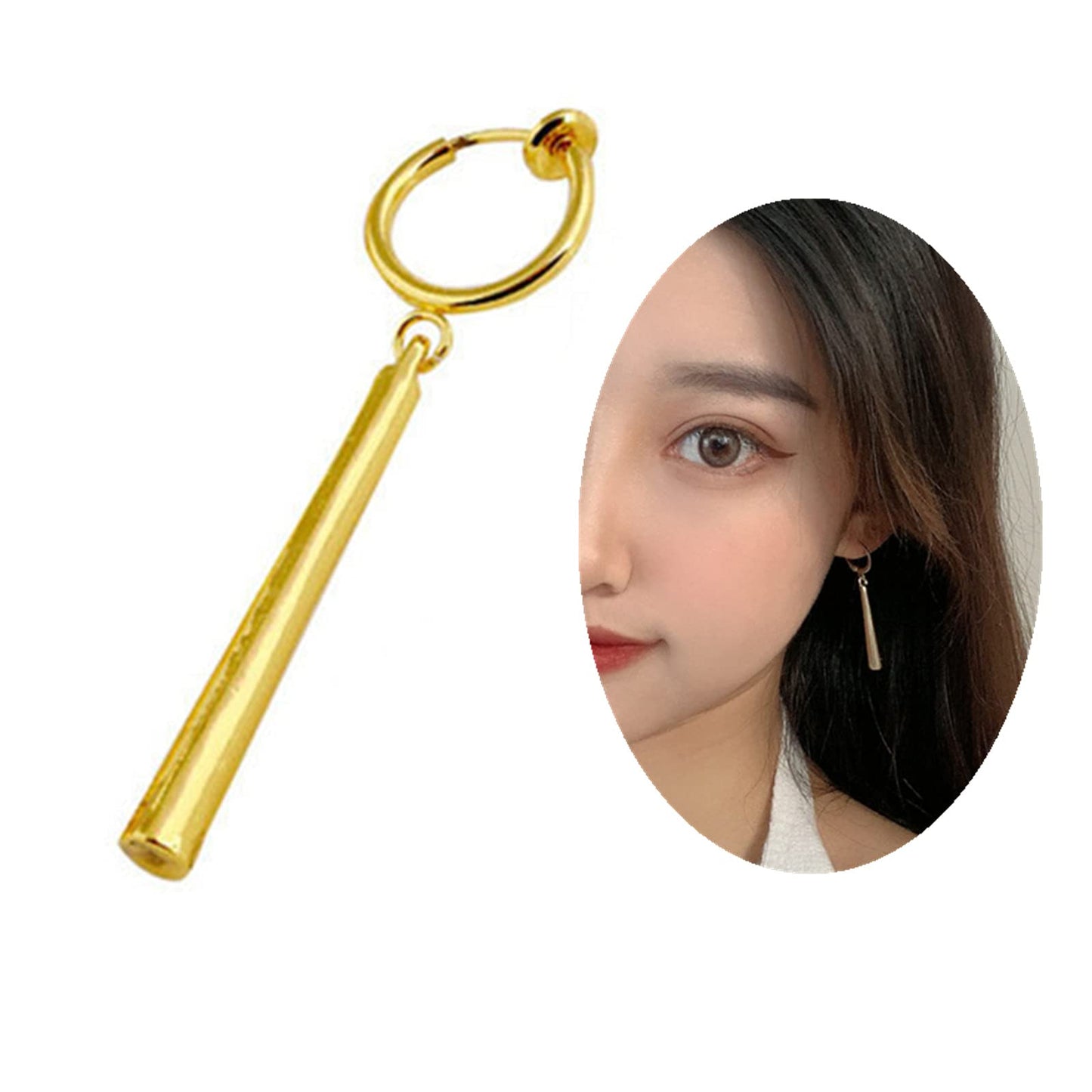 XHBTS Orecchini One Piece Zoro - Orecchini in oro con clip su Anime Cosplay per Amanti degli Anime (clip on) 3 set con Panno e Scatola