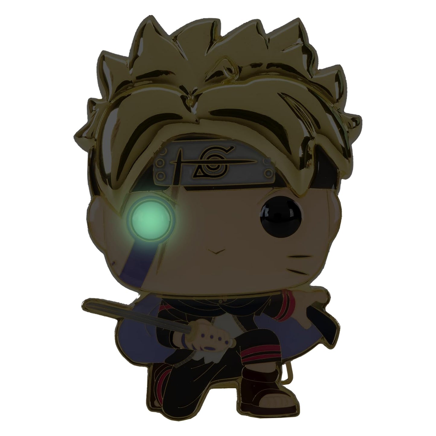 Funko Large Pop! Enamel Pin - Boruto Uzumaki Next Generations: Boruto Uzumaki With Marks - Boruto: Naruto Next Generations Spille Smaltate - Spilla da Collezione Carina - per gli Zaini & Borse