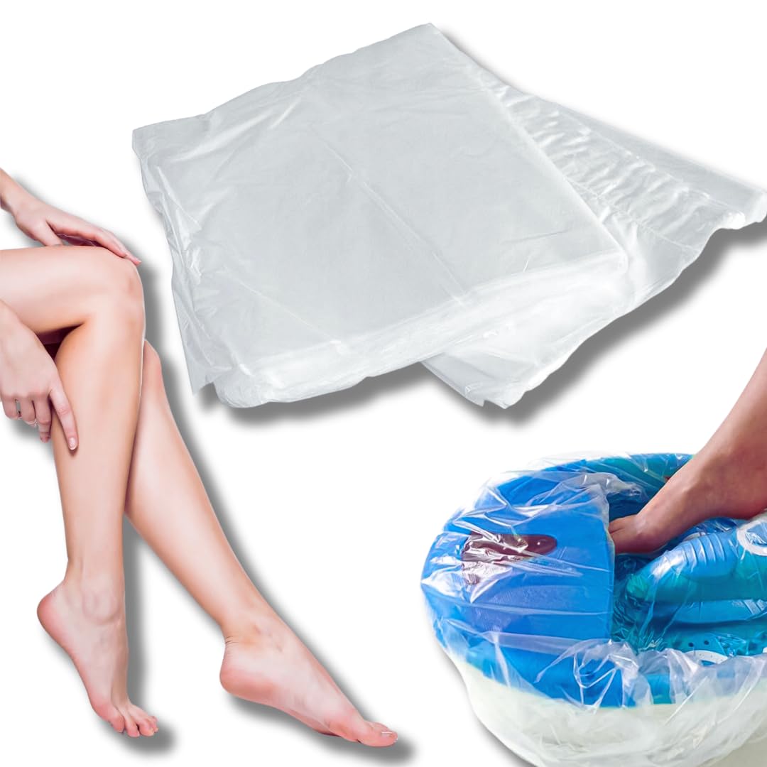 LALILL Sacchetti per pediluvio monouso 50 pezzi - Pedicure igienico - Protezioni per pediluvio - Sacchetti adatti per spa, podologia