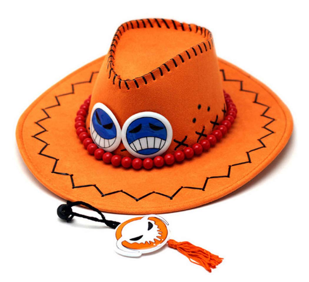 WANHONGYUE One Piece Portgas·D·Ace Anime Cosplay Cappelli da Cowboy Australiano Occidentale Bush Cappello