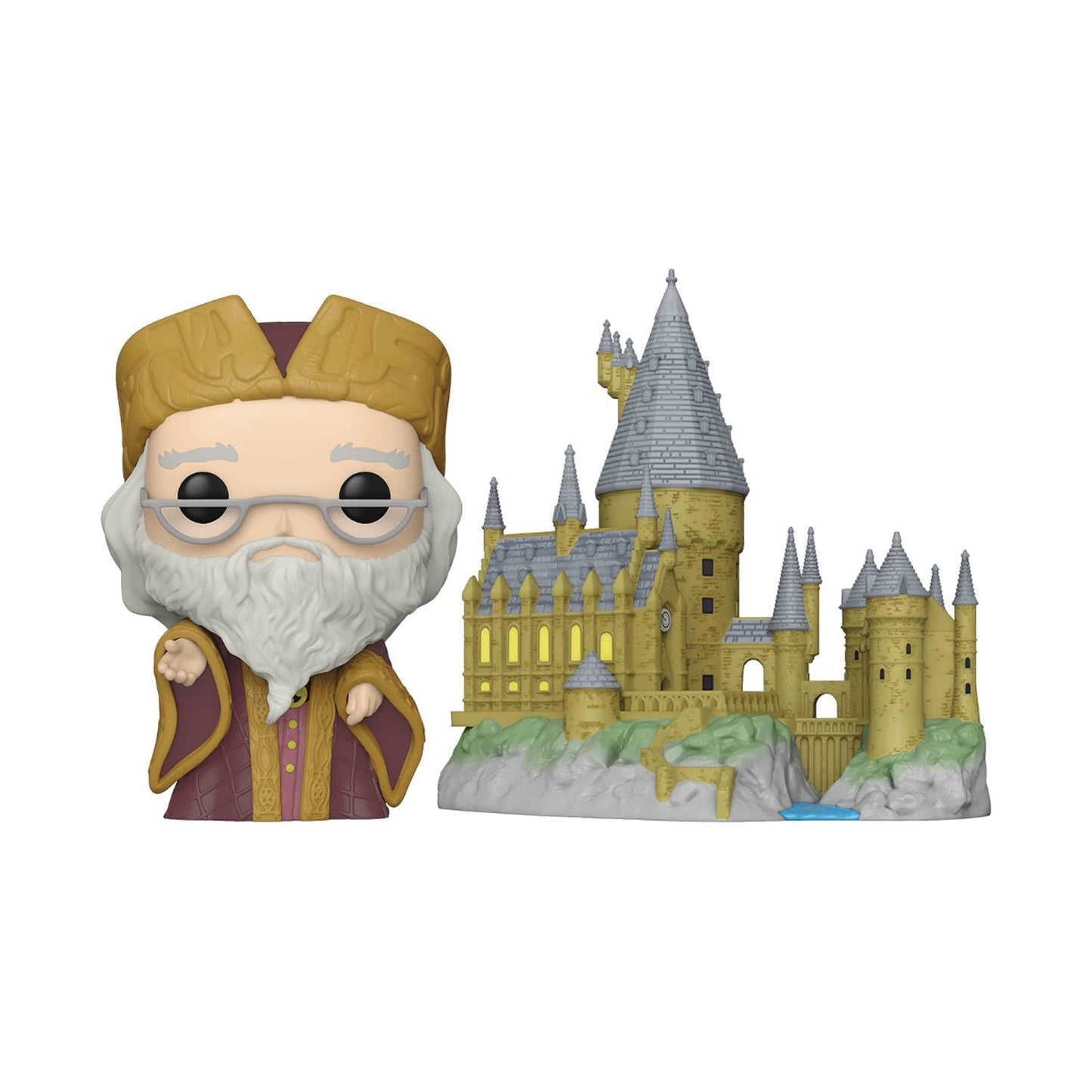 Funko Pop! Town: HP Anniversary - Albus Dumbledore With Hogwarts - Albus Silente - Harry Potter- Figura in Vinile da Collezione - Idea Regalo - Merchandising Ufficiale - Movies Fans