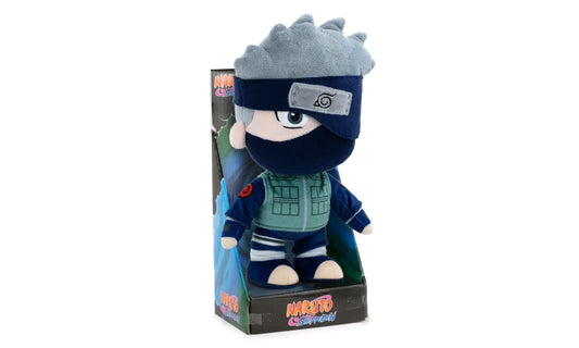 Peluche dei Personaggi di Naruto 25cm - Naruto, Kakashi, Sasuke, Kurama, Naruto Six Path - Edizione da Collezione - Qualità Super Soft (25cm con Display, Kakashi)