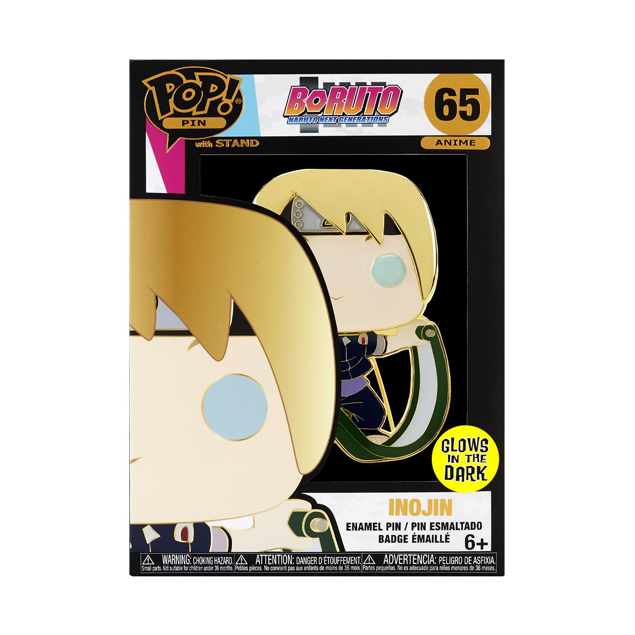 Funko Large Pop Enamel Pin Boruto Next Generations Inojin Boruto Naruto Next Generations Spille Smaltate Spilla da Collezione Carina per gli Zaini & Borse Idea Regalo Anime Fans