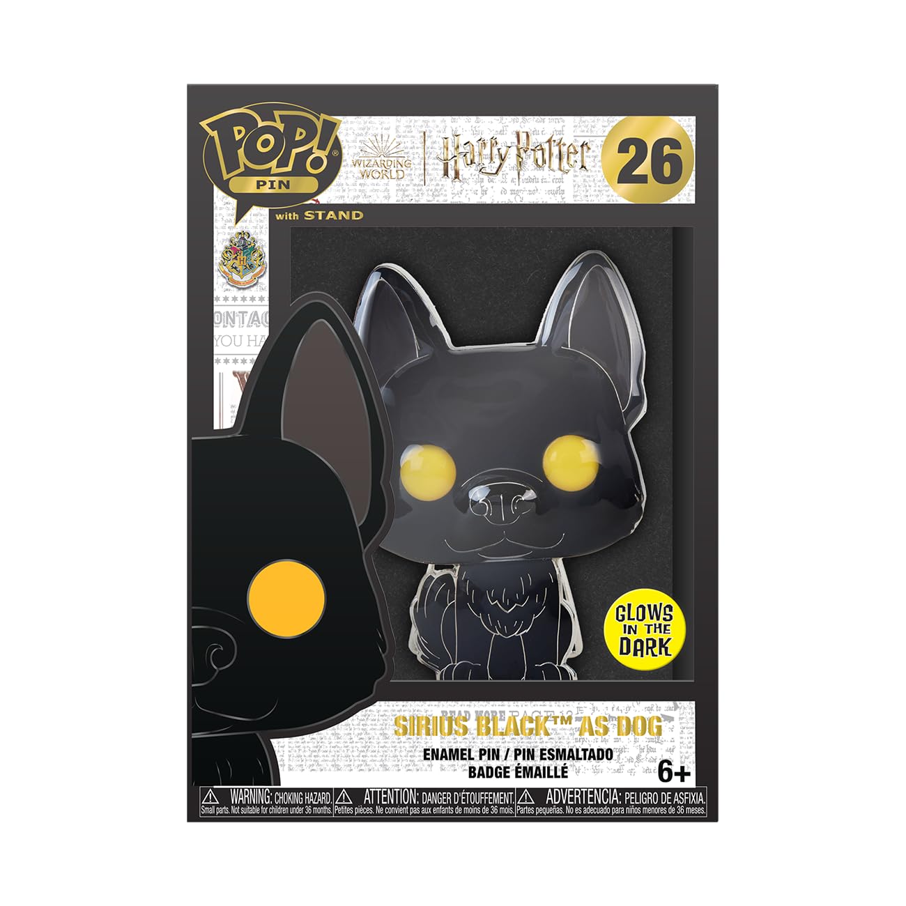 Funko Large Pop! Enamel Pin - Harry Potter POA 20th - Sirius Black As DogSpille Smaltate - Spilla da Collezione Carina - per gli Zaini & Borse - Idea Regalo - Merchandising Ufficiale