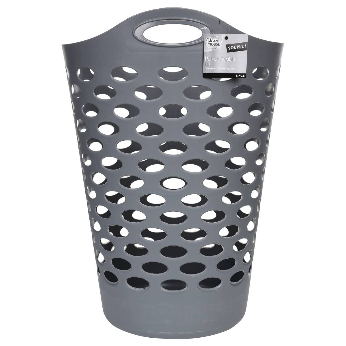 5five - Cesto Morbido per Biancheria 60l Grigio