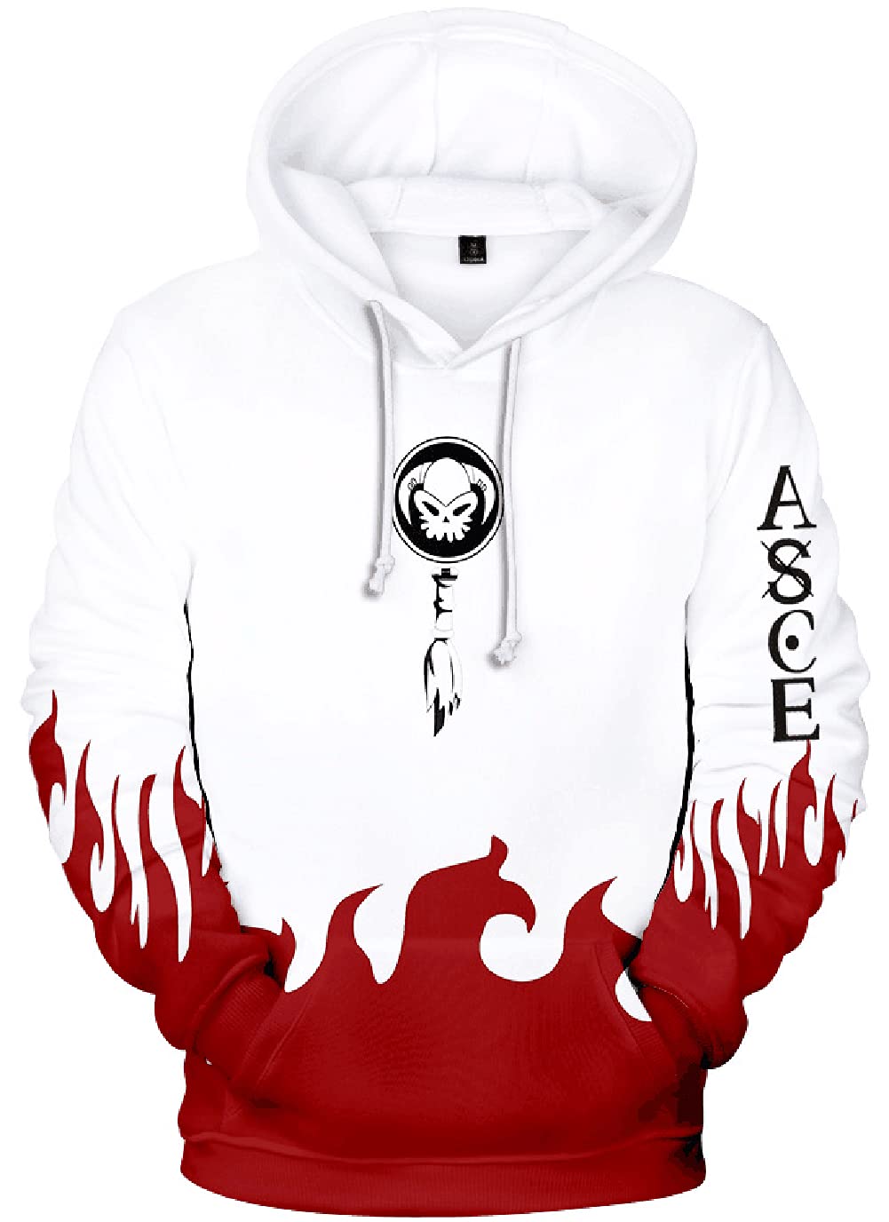 YIMIAO Donna Anime One Piece Felpe con Cappuccio Uomo 3D Felpe Casual Stampa Hoodie Luffy Ace Autunno Invernali Pullover(M)