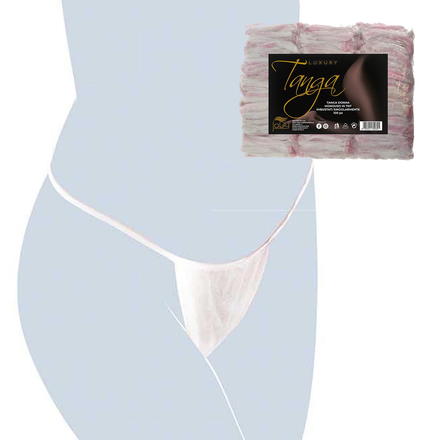 JaDy 100 Pz Tanga Monouso Estetica Donna in TNT - Mutande USA e Getta Donna per Trattamenti Estetici Massaggi e Igiene Personale