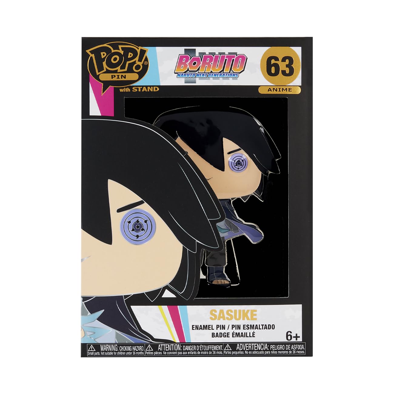 Funko Large Pop Enamel Pin Boruto Next Generations Sasuke Uchiha Boruto Naruto Next Generations Spille Smaltate Spilla da Collezione Carina per gli Zaini & Borse Idea Regalo